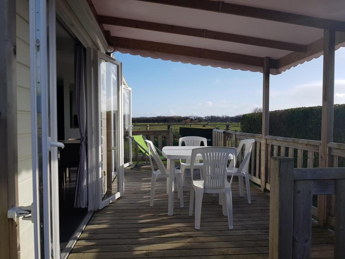Mobile-Home 100M Plage Utah Mme Surget Sainte-Marie-du-Mont  Eksteriør bilde
